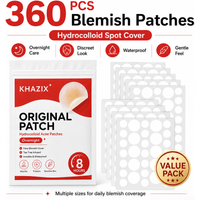 360pcs Clear Round Pimple Patches, Invisible Blemish Covers for Pimple Marks, Unisex Acne Spot Patches.