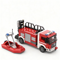 298pcs MOC GW Boot Feuerwehr Fire Department City Model Building Blocks Construction Toy Christmas Gifts DIY Creative Idea Brick