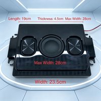 3 Inch Dual Voice Coil Passive Car Subwoofer Slim Under Seat Bass Speaker With 4 Vibration Radiators For Car Audio Upgrade