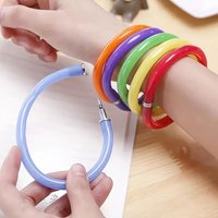 Colored Wristband Ballpoint Pen Set, Creative Office And Outdoor Enthusiast Stationery, Party Gift, Halloween Christmas Gift.