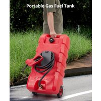 15 Gallon Portable Gas Fuel Tank Container Caddy, Gasoline Diesel Fuel Tank with Manual Transfer Nozzle,Diesel Fuel Container,Flow Rate of 2 Gallons Per Minute