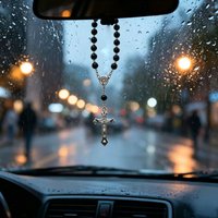 Car pendants, cross-shaped bracelets, rosary bracelets, bead car accessories, and jewelry gifts themed around Christian faith