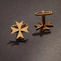 Sikhs Stainless Steel Cross Cufflinks Men's Lion Eagle Shirt Badge Pin Wedding Shirt Cufflinks Symbol