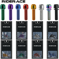 Bicycle Stem Bolt Colorful M5*18mm Alloy Steel Hexagon Bolts With Washer Bike Handlebar Fixing Screws Cycling Accessories