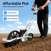 Präzisions-Gartensämaschine, 0,2–1,6 Zoll Tiefenkontrolle, Samenpflanzer, manueller Samenpflanzer, verstellbare handschubbare Samensaämaschine
