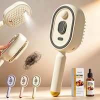 Electric Spray Air Cushion Massage Comb,3-in-1 Electric Mist Spray Hair Brush,Self-Cleaning Anti-Tangle,Frizzy Hair & Scalp Care