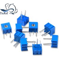 10PCS 3362P Trimmer Potentiometer 100R 200R 500R 1K 2K 5K 10K 20K 50K 100K 500K 1M Ohm Adjustable Resistance 3362P 103