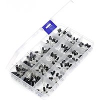 200pcs 15Values Capacitors Set 10V 16V 25V 50V 0.1uF-220uF Electrolytic Capacitor Assortment Kit 0.22uf 2.2uf 100uf