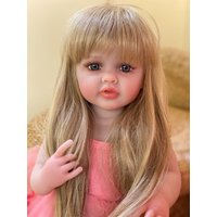 55cm Full Body Soft Vinyl Bettie Reborn Baby Girl Doll Washable Doll With Painted Skin Handmade Lifelike Reborn Toddler Doll