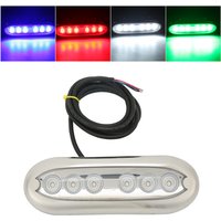 12V to 24V Boat Underwater Light 6 LED Lamp Beads IP68 Waterproof Strong Sealing for Ships Yachts Motorboats Yacht Rear Lights