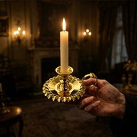 New Vintage Gold Plated Orthodox Handheld Candle Holder with Handle for Church Liturgy Home Altar Prayer Devotion Christian Gift