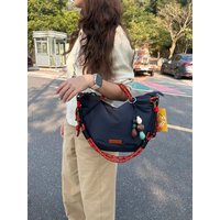 Women Bags Nylon 2026 New Fashion Luxury Korean Sweet Office Lady High-Capacity Shoulder Bag Handbag