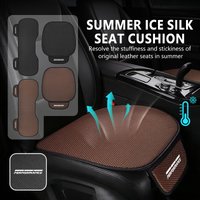For BMW Soft Car Logo Ice Silk Seat Cushion Pad Protector Cover 1 3 4 5 6 7 Series M X1 X3 Performance Alpina G20 F20