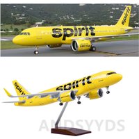 47cm Airplane Toy Model Spirit Airlines A320 NEO Aviation Enthusiast Gift Resin Toy Aircraft With Wheels & Led Light Collection