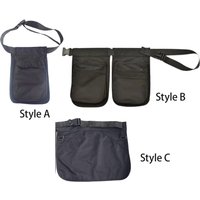Waist Bag Multi Pockets Black Fanny Pack Lightweight Waitress Work Waist Apron for Running Workout Hiking Dog Walking Activities