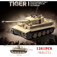 Armee Tiger I Schwerer Panzer Bausteine KV-2 Panther Panzer Armee-Waffen Soldaten Bausteine Kinderspielzeug Geburtstagsgeschenk für Kinder