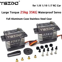 YSIDO Large Torque 25kg 35KG Waterproof Servo 180° Full Aluminum Case Stainless Steel Gear High Torque for 1/8 1/10 1/7 RC Car
