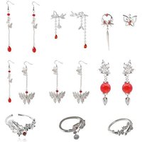 Anime Tian Guan Ci Fu Hua Cheng Xie Lian Cosplay Costume Accessories Butterfly Pendant Earring Hook Jewelry lover Gift
