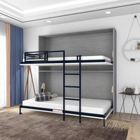 Multifunctional child and mother double-layer invisible bed bed frame folding wall bed upper and lower bunk children's hardware