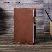 Handmade Crazy Horse Leather Book Cover Suitable For Students Office Workers And Business People