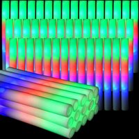 102 pièces LED bâtons de mousse Tube de joie baguettes de bâton de mariage 3 Modes clignotant bâton stroboscopique brille dans la nuit fête fournitures de noël