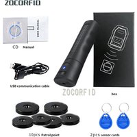 Z-6200F+ RFID Guard Tour System, IP67 Waterproof Patrol Reader, Automatic Card Reading, Durable Design with Free Software
