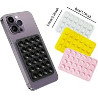 Multifunctional Silicone Suction Phone Holder Mat Suction Cup Wall Stand Square Anti-Slip Single-Sided Case Mount Back Sticker