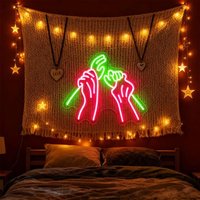Bond Hands Neon Led Sign,Passion Love Neon Sign Couple Bedroom Wall Decor,Bar Sign,Couple Sex Neon Sign