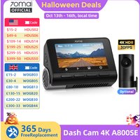 70mai Dash Cam 4K A800SE UHD Support Dual-Channel 24H Parking HDR Supercapacitor Wifi 6 Voice Control Upgraded of 70mai A800S