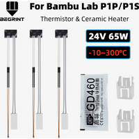 For Bambu lab P1S P1P Thermistor bamboo lab 24v 65w Caremic Heater Temperature Sensor 350℃ For bambulab Hotend Update parts