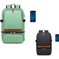 Fashion Black Laptop Backpack Compartment USB Waterproof Backpacks Cooler Bags Outdoor Hiking Thermal Insulated lunch Bag
