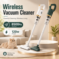 8500Pa High Power Handheld Wireless Vacuum Cleaner 120W Portable Household And Car Dual Use Dust Cleaning Machine With Brush