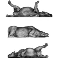 1/72 Scale Diecast Resin Animal Model Kit WWII Battlefield Dead Cows 3 Pieces Unassembled Unpainted