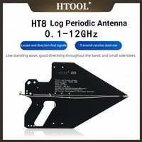 Antenne log-périodique HT8 0,1-12 GHz 7-12 dBi à gain élevé directionnelle SMA 50Ω pour analyseur de spectre et test CEM