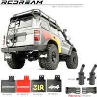 Rcdream 1/10 3D-gedruckter, weicher Gummischmutzfänger mit Farbeffekt, TPU-Schmutzfängerfolie / Auspuffrohr für FCX10 LC80 Toyota-Teil