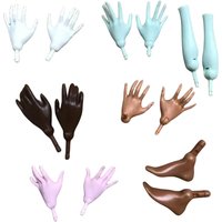 1/6 Doll Replacements Hands Elbows Feet Black Brown White Beige White Pink Skin Doll Parts Original Doll Accessories
