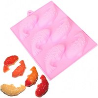 Fish Silicone Mold Random Color Mould Fun Carp Mould for Soap, Ice Cube Tray, Jello Shot, Chocolate, Polymer Clay, Plaster