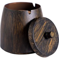 Ashtray with Lid for Cigarette, Stainless Steel Smokeless Odorless Windproof Ashtrays for Home Office Tabletop Outside Patio
