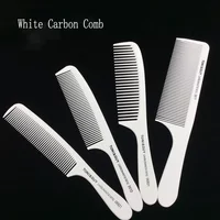 Professional Hair Comb White Black Carbon Fiber Hairdressig Cutting Comb Anti Static Haircut Coloring Tools Barber Styling Tool