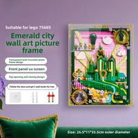 Suitable for LEGO Wicked Witch Series 75685 Emerald City Art Painting Display Box Wall-mounted Photo Frame Stunning Visual Feast