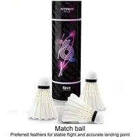 3/6Pcs Durable Flying White Goose Shuttlecocks Stable Badminton Balls for Outdoor Sports Training