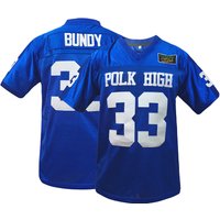 Men Women 33 Royal Blue American Football Jersey Embroidered Mesh Retro Vintage Rugby Jersey Breathable Casual Sports Fan Tops