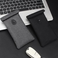 Canvas Faraday Bag for Cell Phone Car Keys Remote Control RFID Shielding Privacy Protection Anti-Radiation Signal Blocking Bag