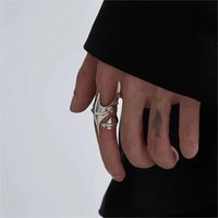 Cyberpunk Alien Irregular Ring Unisex Hip-hop Exaggerated Opening Rings Cosplay Accessories