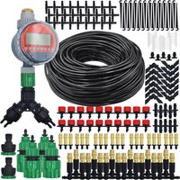 5-50M Garden Micro Drip Irrigation Automatic Watering System Kit Timer Controller DIY Mist Spray Cooling for Potted Plants