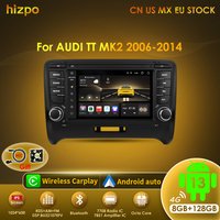 Hizpo Autoradio für Audi TT MK2 8J 2006-2014 7 Zoll GPS Navi Android 8-Core 4+64G Stereo Autoradio Player Audio RDS Carplay BT