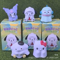Sanrio Ghost Cosplay Kuromi Pochacco Hangyodon Hello Kitty Mystery Blind Box Gifts Toy Model Anime Figures Collect Ornaments