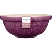 Meadow Size 18 Mixing Bowl 26cm | 2.7 Litre Floral Embossed Earthenware Bowl for Dough, Pastry & Cake Mixes | Dishwasher Safe