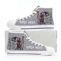 Siren Head High Top Sneakers Hot Cartoon Game Mens Womens Teenager High Quality Fashion Canvas Shoes Casual Tailor Made Sneaker