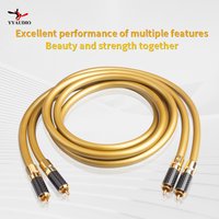YYAUDIO RCA Audio Cable, 2RCA to 2RCA Interconnect Cord, HiFi Stereo Male to Male RCA Patch Cable for Amplifier, DAC,TV,one Pair